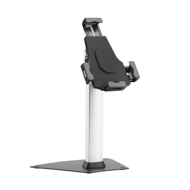Adjustable Anti-Theft Desktop Holder (1 Pivot) for Tablet | Tilt -65º / +80º | Rotation -180º / +180º | Black