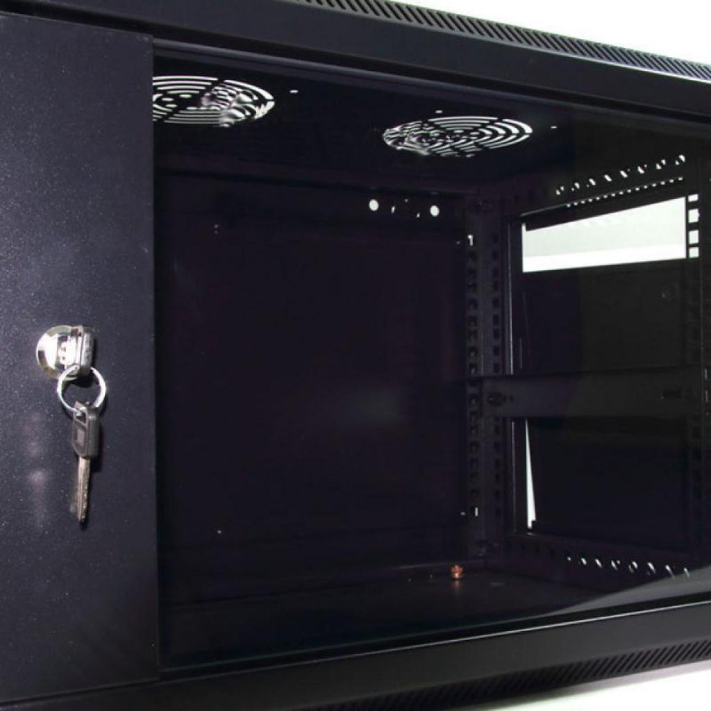 19U 9U Wall Mount Rack Cabinet, 60cm Deep | Dimensions W (565mm) x H (435mm) x D (600mm) 
