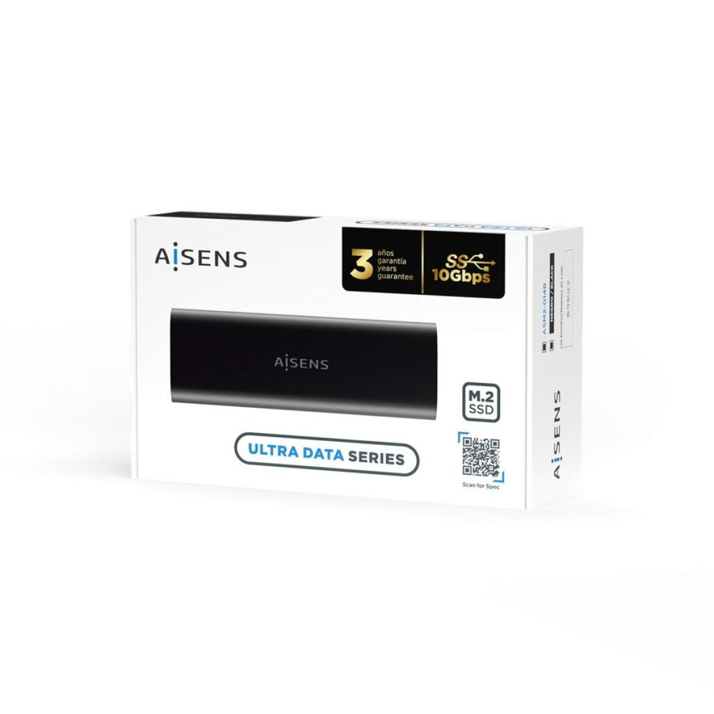 Caixa exterior M. 2 (NGFF) | Para SSD M.2 SATA/NVMe com USB 3.1 Gen2 | Preta