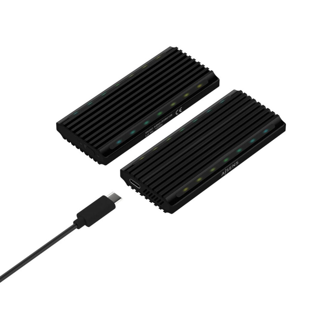 Caixa exterior M. 2 (NGFF) | Para SSD M.2 SATA/NVMe com USB 3.1 Gen2 | Preta