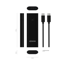 Caixa exterior M. 2 (NGFF) | Para NVMe para USB 3.2 Gen2 | Preta