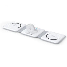 Cargador inalámbrico 3 en 1 para iPhone, estación de carga magnética plegable 3 en 1
