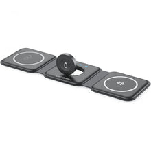 Cargador inalámbrico 3 en 1 para iPhone, estación de carga magnética plegable 3 en 1