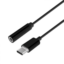 Apple-style USB-C to AUDIO converter | USB-C/M - JACK 3.5/H | 4 pin | 15cm | Black