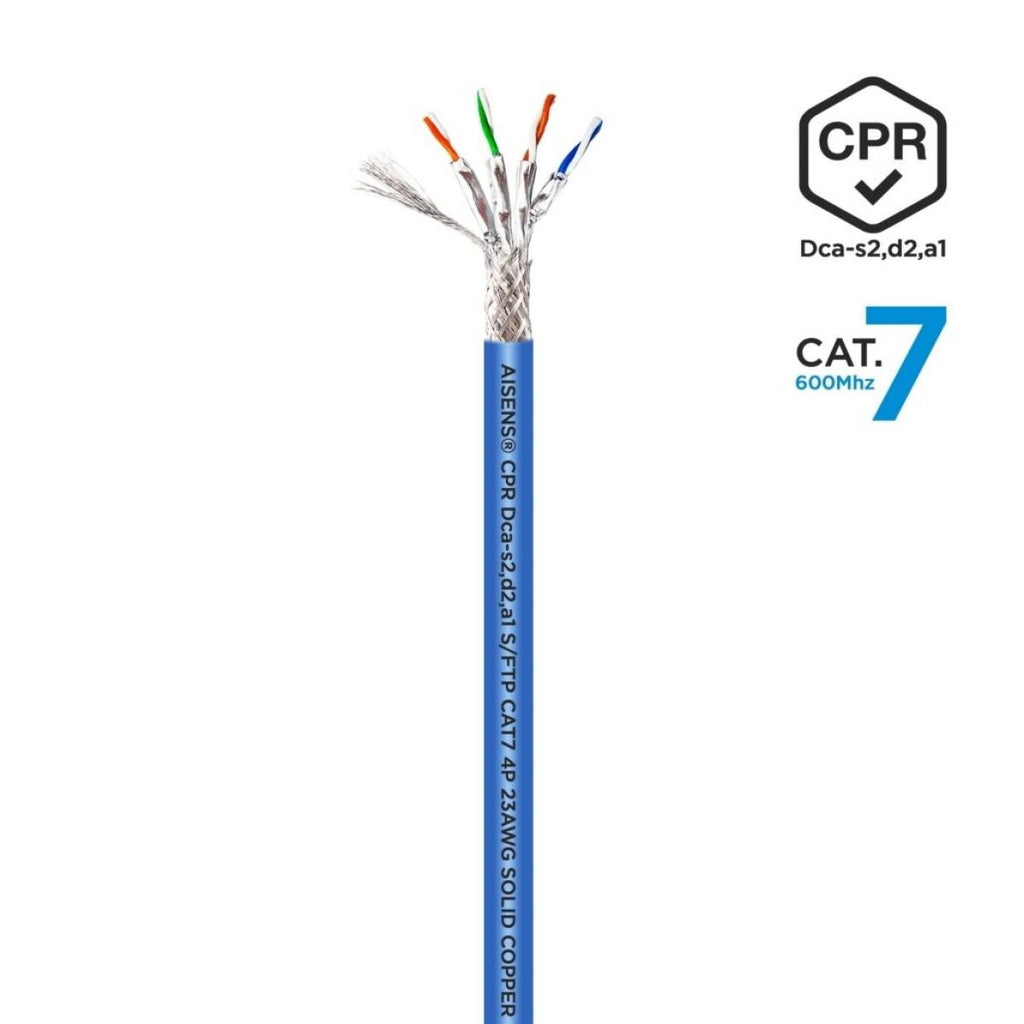Network Cable Coil RJ45 LSZH CPR Dca CAT.7 S/FTP | 600MHZ | AWG23 | Blue