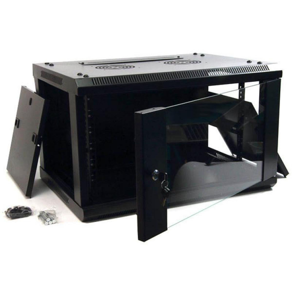 Armario Rack 19" Mural 6U de 60cm de fondo | Medidas de An (565mm) x Al (300mm) x Pr (600mm)