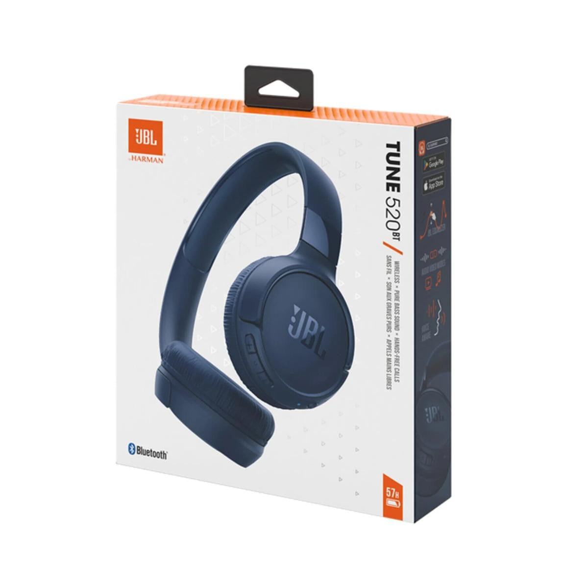 Auriculares inalámbricos - JBL Tune 520BT | Bluetooth 5.3 | Autonomía 57 horas | Plegables