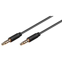 Cable Jack 3.5 de 4 Contactos Audio M/M de distintas medidas | Negro