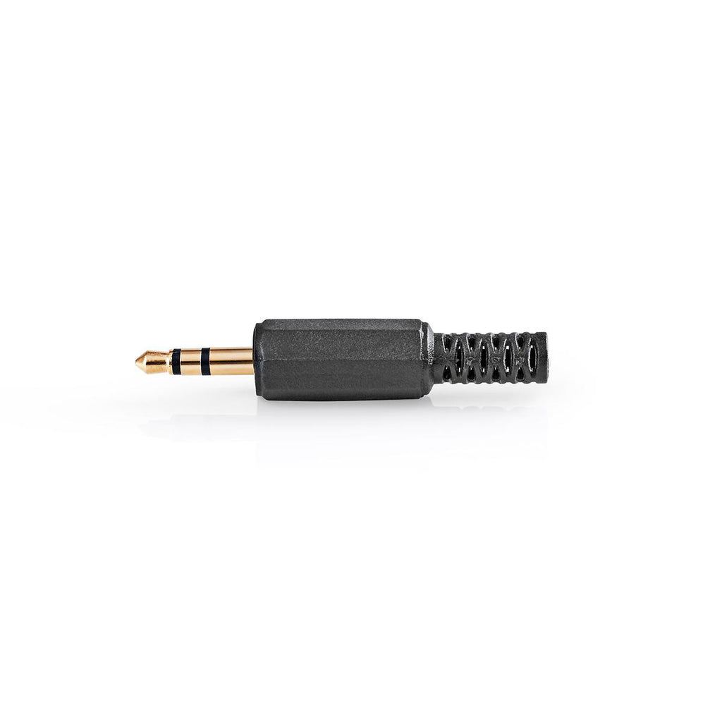 3.5mm Mini Jack Connector - Stereo Male Solderable - Black 