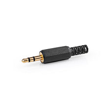 3.5mm Mini Jack Connector - Stereo Male Solderable - Black 