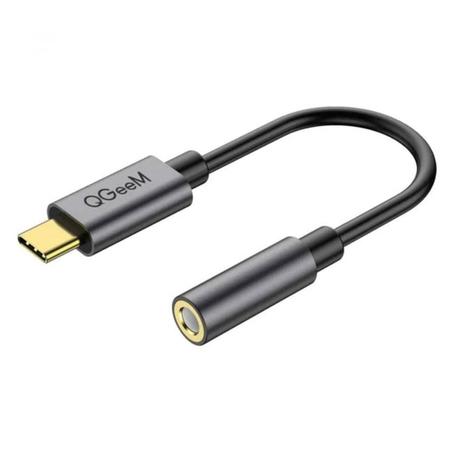 QGEEM USB-C Male to 3.5mm Female Jack Adapter 12cm Length 