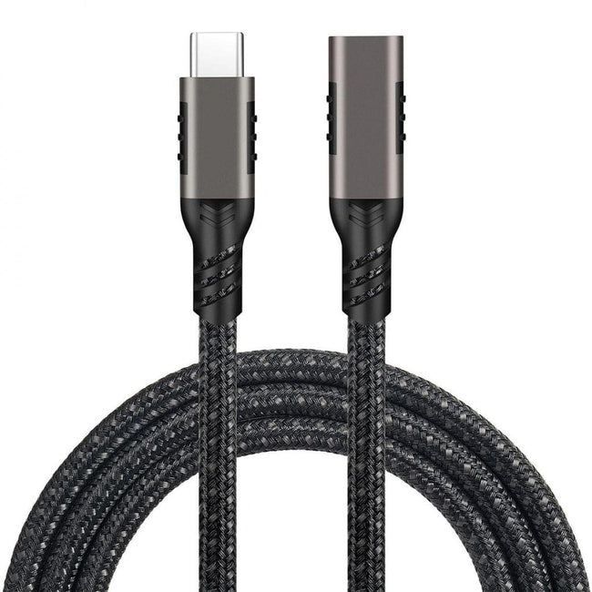 Cabo USB-C macho/fêmea QGEEM de 1,5 m e 10 Gbps | 100 W | 4K/60 Hz | 20 V/5 A | Compatível com Thunderbolt 3/4 | Funcionalidade completa 