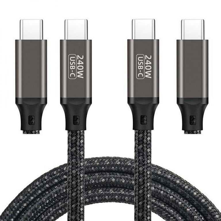 Cabo QGEEM USB-C/M para USB-C/M de 1,5 m - 240 W PD 480 Mbps Compatível com MacBook Pro, Air, Lenovo, HP, Dell e muito mais