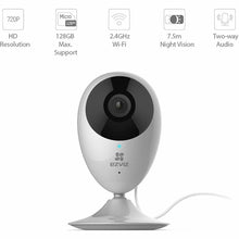 Câmara Wi-Fi interior Ezviz - Visão noturna 1080p - H265 - Deteção de movimento - Microfone bidirecional - Ranhura para cartão microSD 