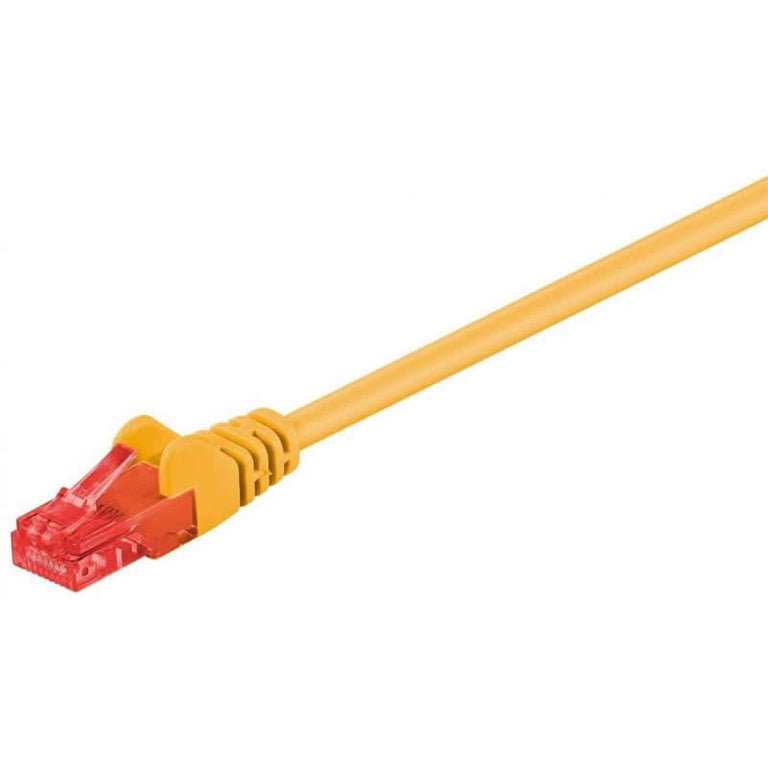 Cabo de rede UTP Cat6 amarelo - Vários comprimentos disponíveis 