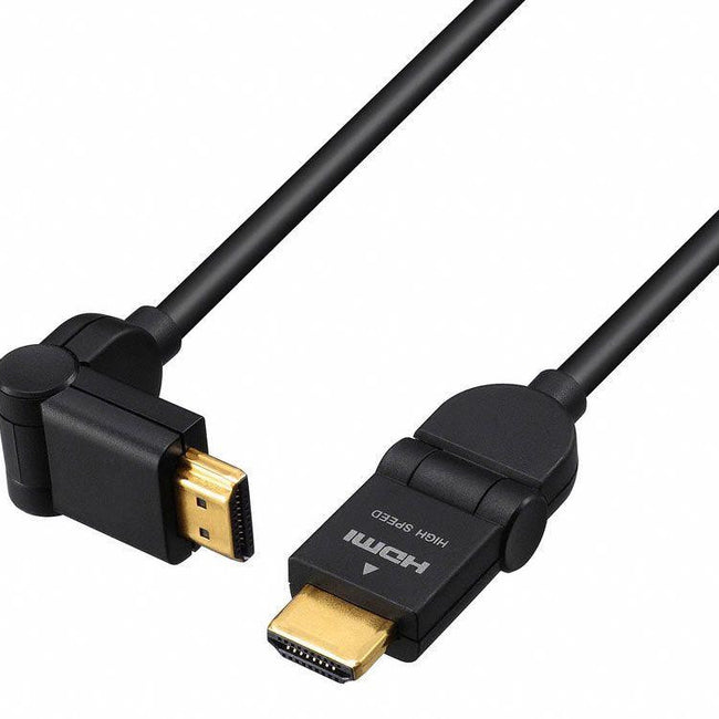 Cabo HDMI versão 1.4 macho para com conectores giratórios de 180º