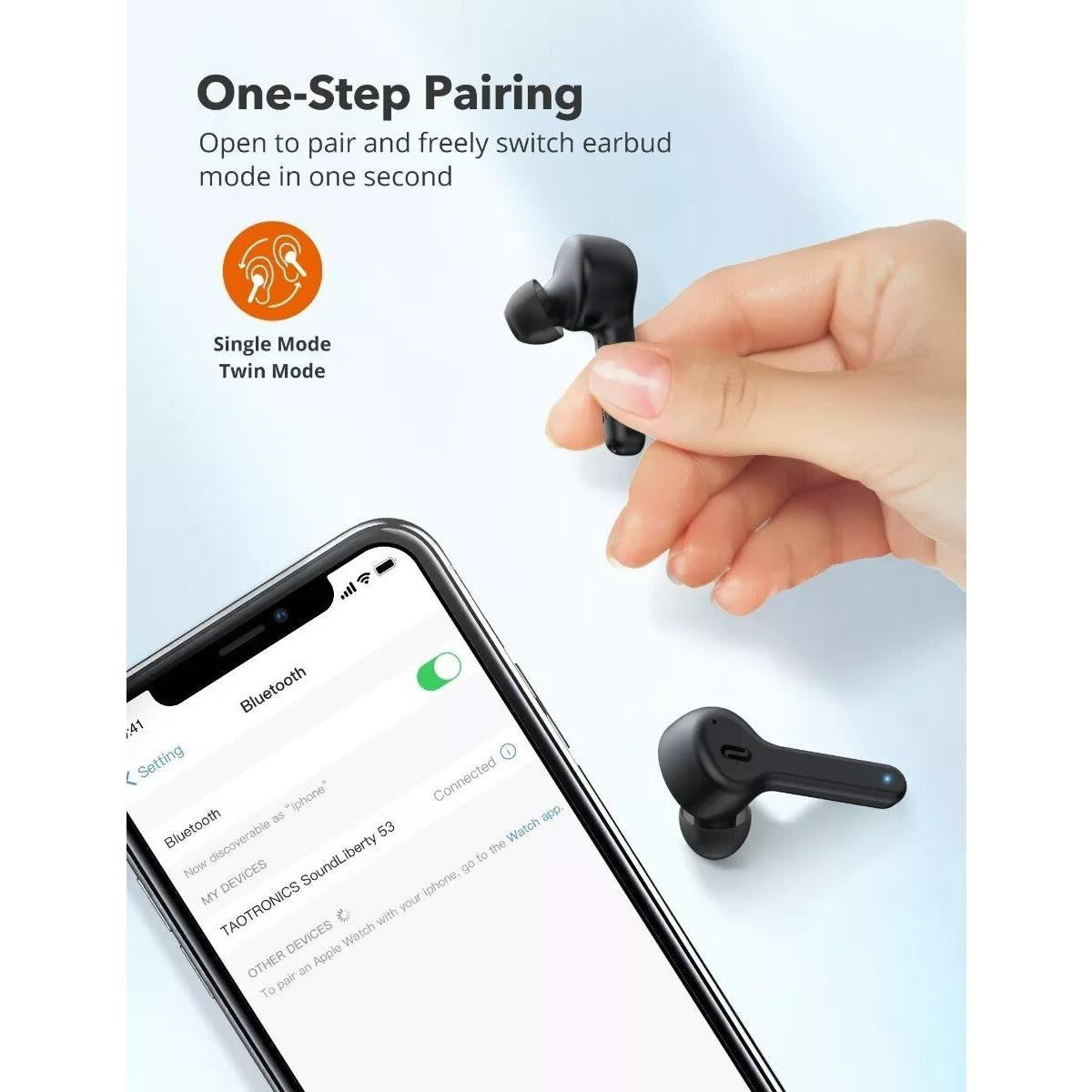 Auriculares Bt 5.0 Taotronics Soundliberty 53 Pro Doble Micrófono