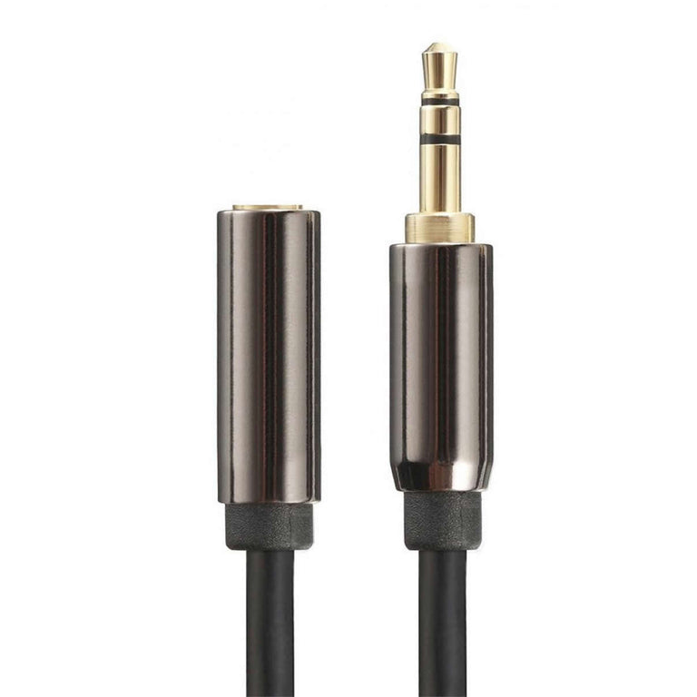Cable de Audio Estéreo Jack 3.5mm Macho a Hembra Apantallado