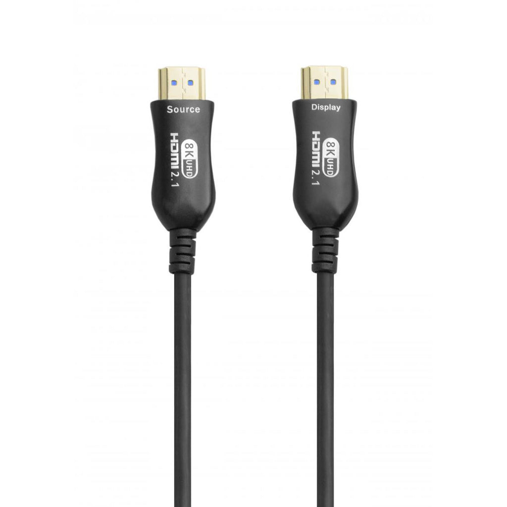 Cabo de Fibra Ótica 8K@60Hz com conector preto