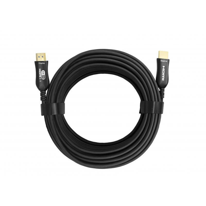 Cabo de Fibra Ótica 8K@60Hz com conector preto