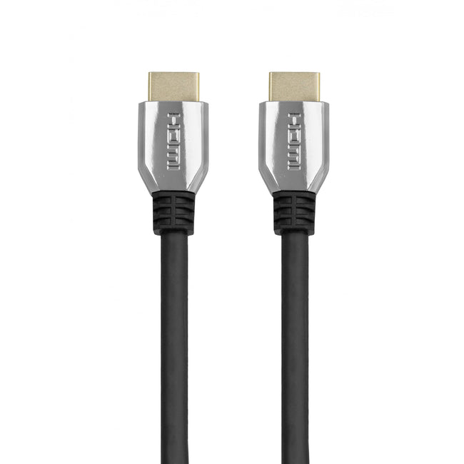 Cabo HDMI 2.1, resolução 8K, vários comprimentos, com conector em plástico - cor prata 