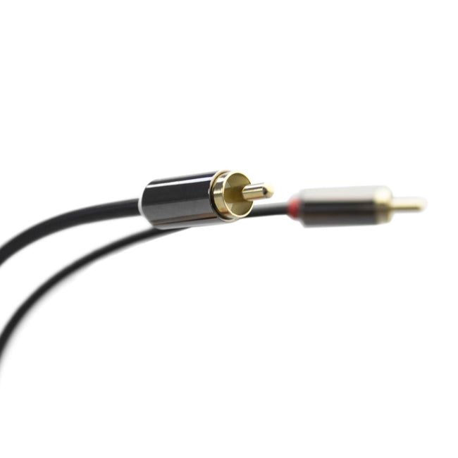 Cabo blindado com conector de 3,5 mm para 2 conectores RCA - Vários comprimentos 