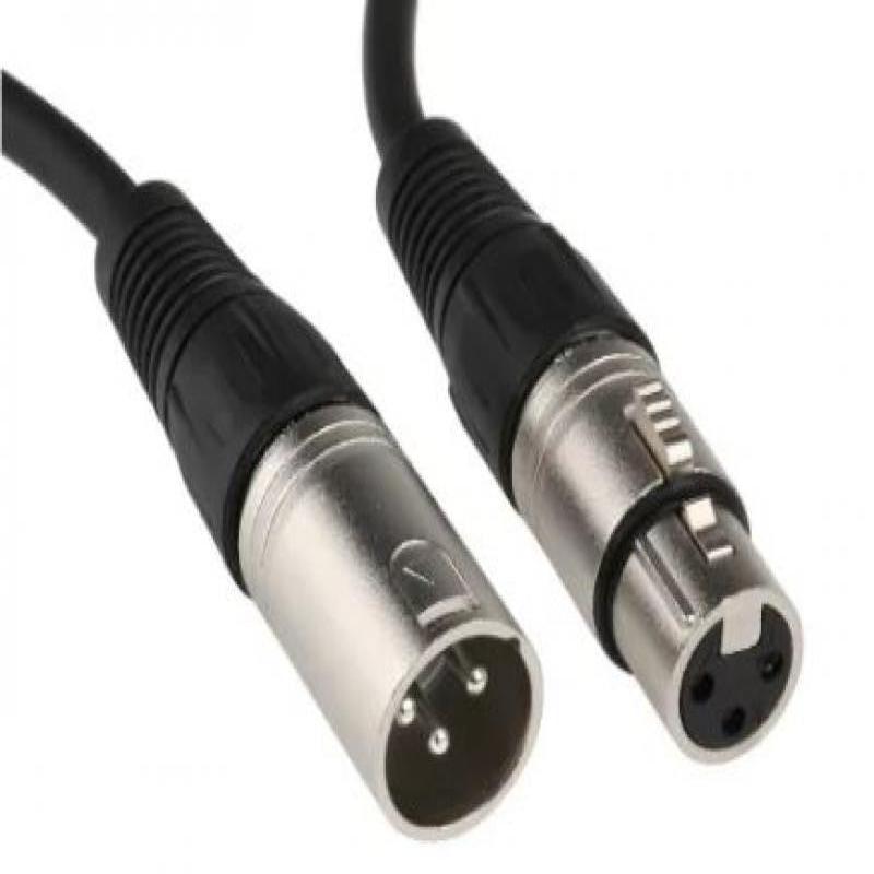 Cable Simétrico Para Micrófono XLR M/F  con conectores plateados - De Distintas Medidas
