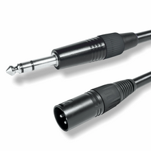 Stereo Instrument Audio Cable TRS Jack 6.3mm Male to 1m XLR 3pin - Various Sizes 