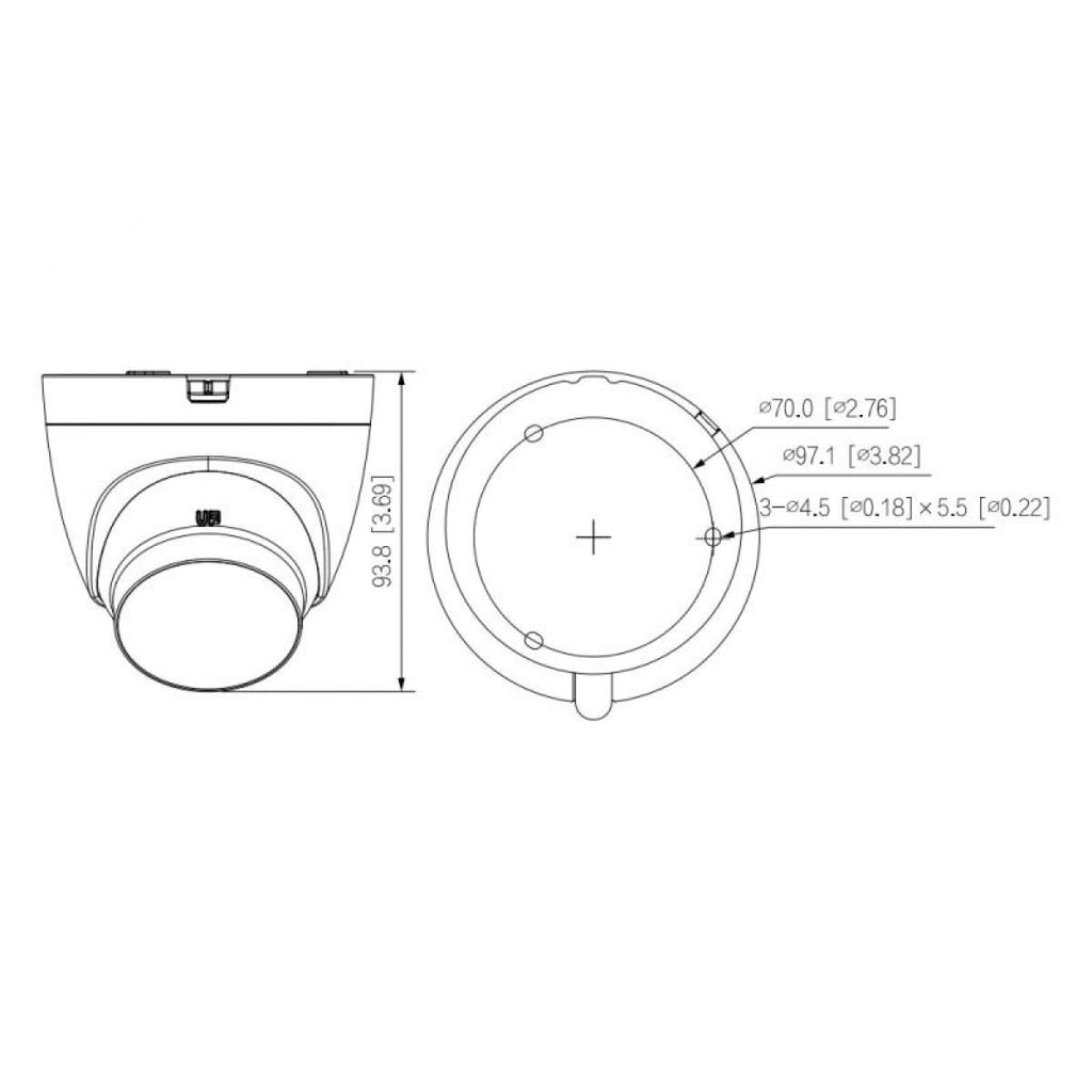 Câmara Dome HDCVI Inteligente de 2MP com Iluminação Dupla