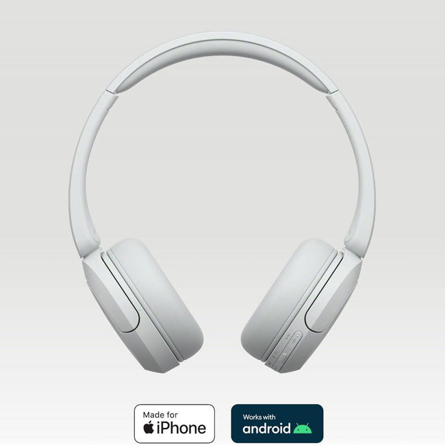 Sony Auriculares Inalámbricos Bluetooth, hasta 50 Horas de Autonomía con Carga Rápida y Estilo Diadema - Blancos