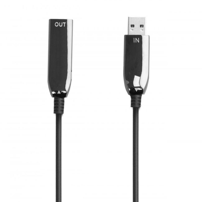 Cabo USB-A 3.0 de fibra ótica macho-fêmea 