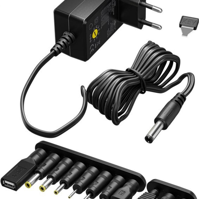 Fuente de alimentación universal 3 V - 12 V, máx. 27 W, 2,25 A