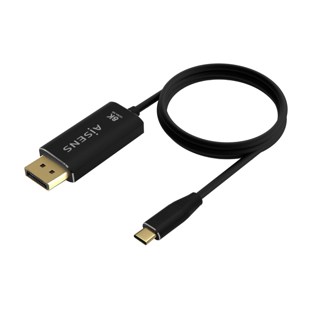 Cabo USB-C para DisplayPort 8K 60Hz, USB-C/M-DP/M, Preto