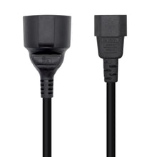 Power Cable 16A, C14/m to Cee7/h, Black, 25cm