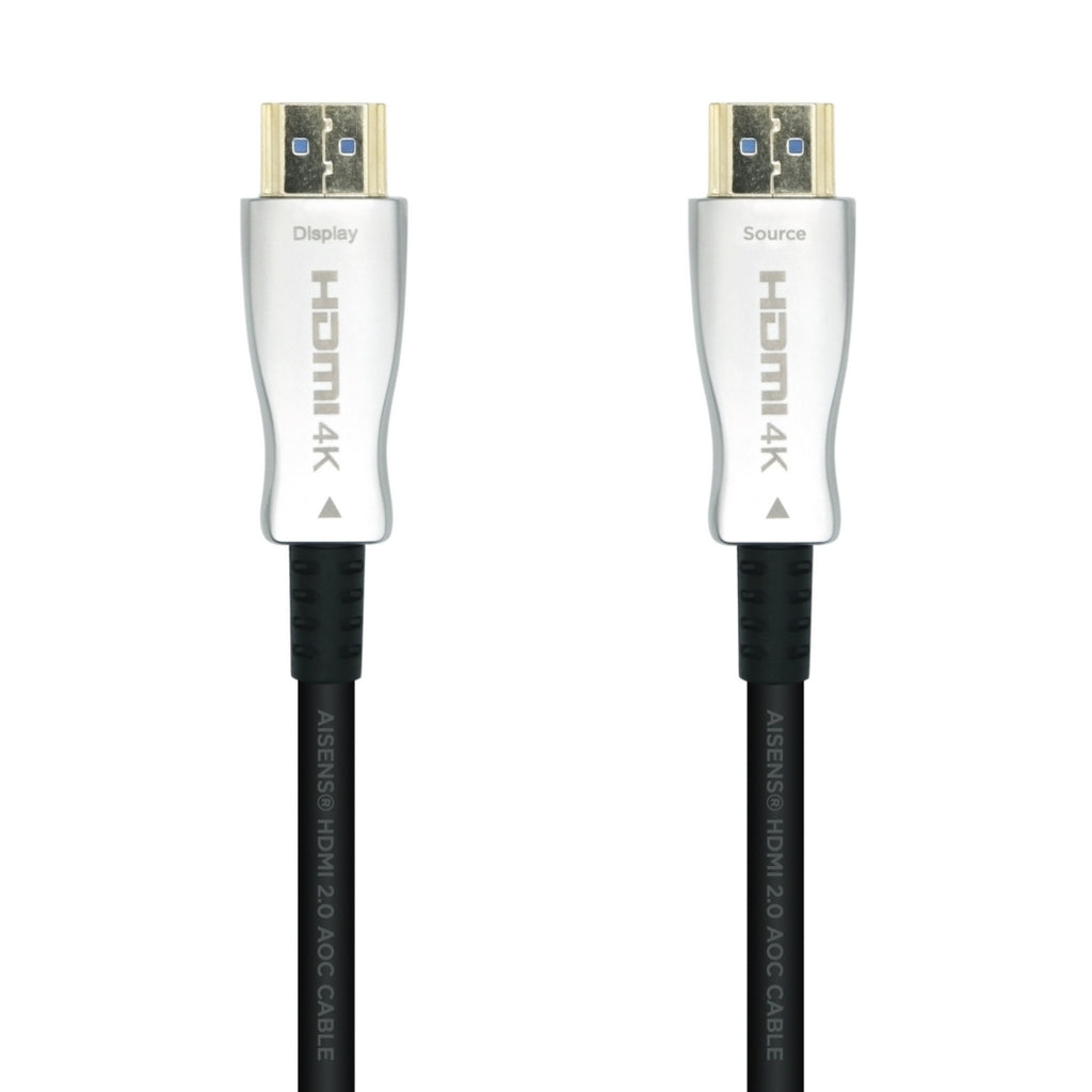 Cabo HDMI V2.0 de alta velocidade AOC Premium (cabo ótico ativo)/ HEC 4K 60Hz 18GBPS, A/MA/M, preto, 20 metros