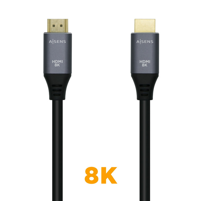 Cabo HDMI V2.1 Ultra High Speed ​​​​8K@60Hz 48Gbps, A/MA/M, Cinzento/Preto, 1m