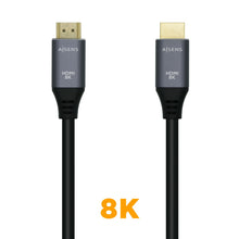 Cabo HDMI V2.1 Ultra High Speed ​​​​8K@60Hz 48Gbps, A/MA/M, Cinzento/Preto, 1m