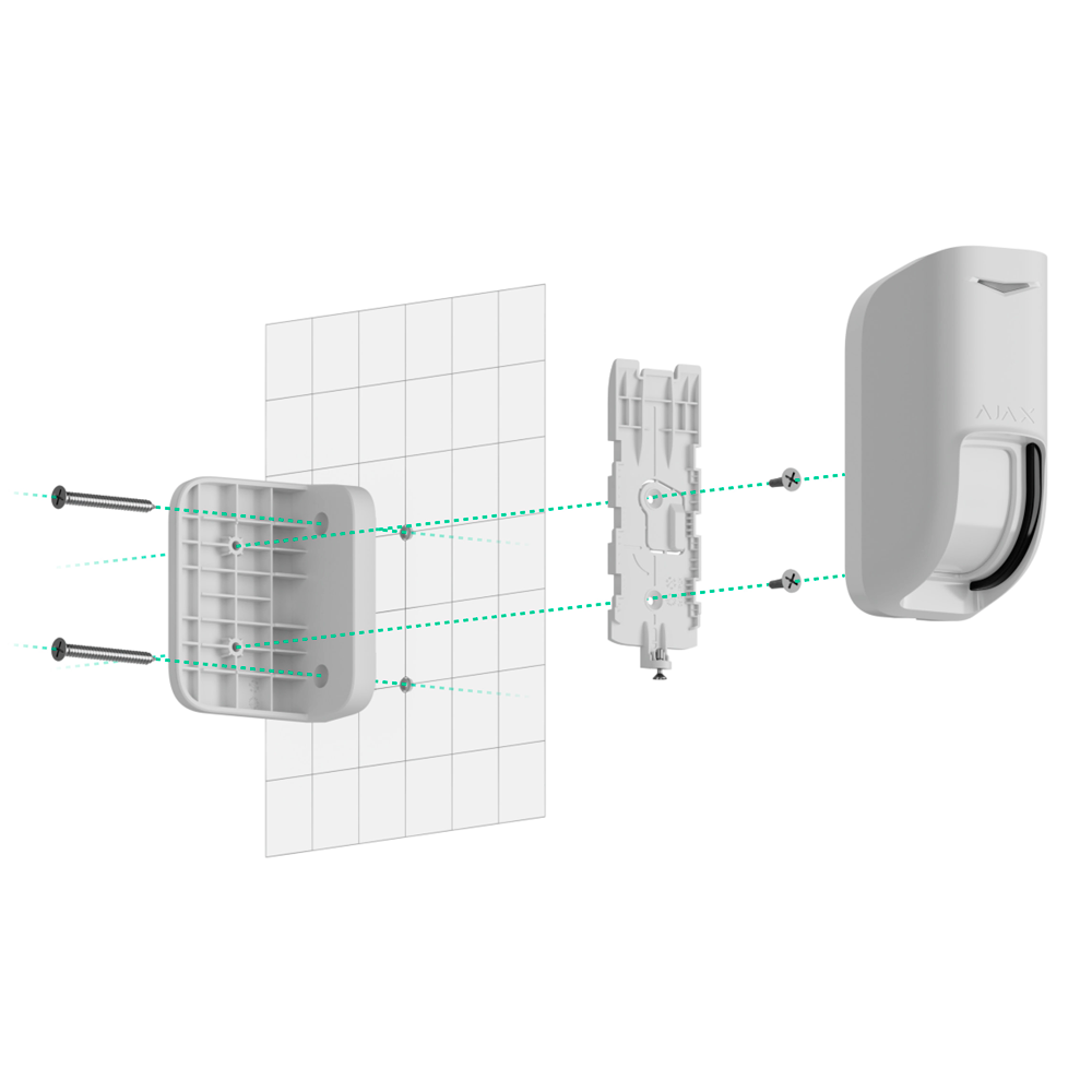 Detector de Movimiento tipo Cortina Exterior Ajax DualCurtain Outdoor Blanco