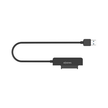 Adaptador SATA para USB 3.0/USB 3.1 Gen 1 ASE-25A03B, preto