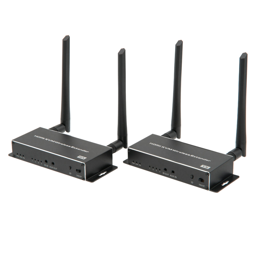Extensor HDMI e KVM sem fios de 180 metros, 4K a 24Hz ou 1080p a 60Hz