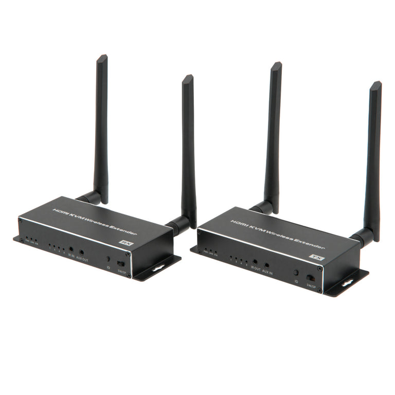 Extensor HDMI e KVM sem fios de 180 metros, 4K a 24Hz ou 1080p a 60Hz
