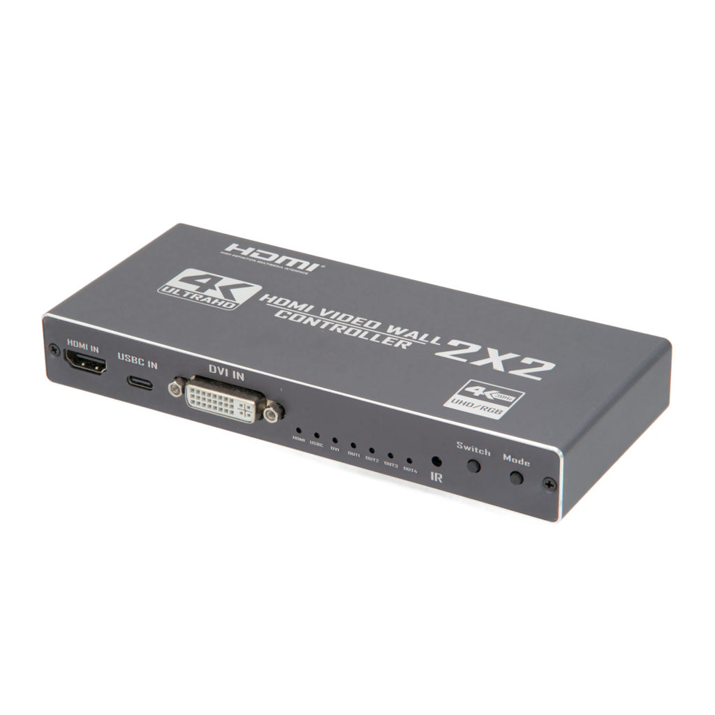 VideoWall 2x2 4K@30Hz | HDMI / USB-C / DVI - RS232 - HDCP1.4