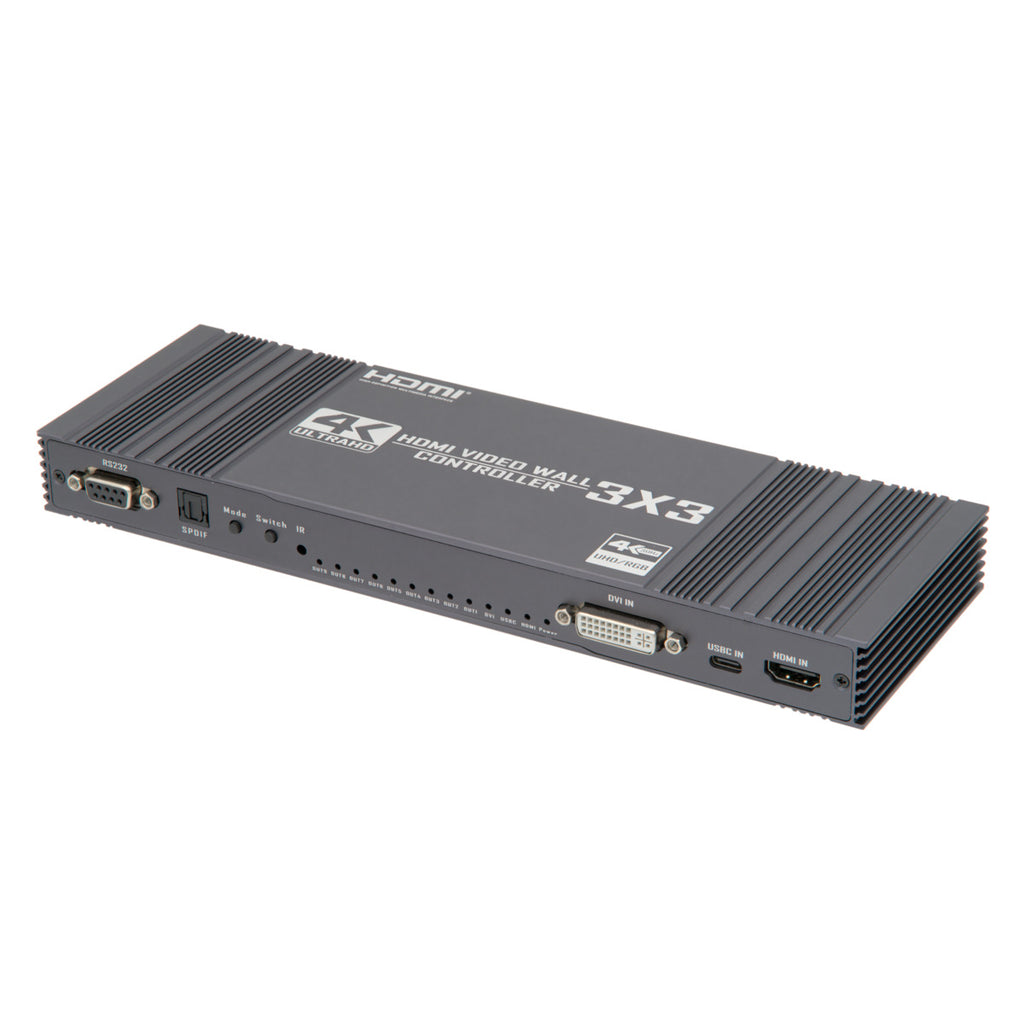 VideoWall 3x3 4K@30Hz | HDMI / USB-C / DVI - RS232 - HDCP1.4