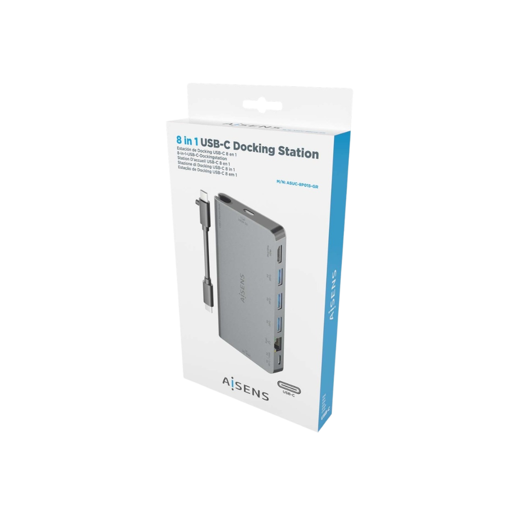 Aisens ASUC-8P015-GR 8-in-1 USB-C Hub