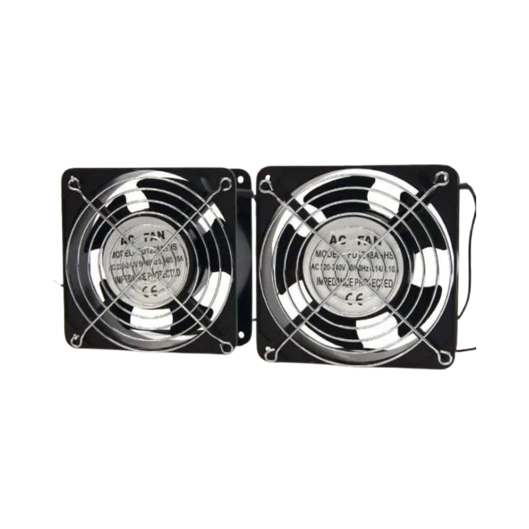 DOBLE VENTILADOR DE 12 CM PARA ARMARIO RACK (Cables Separados)