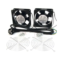 DOBLE VENTILADOR DE 12 CM PARA ARMARIO RACK (Cables Separados)