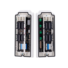 Detector doble PIR Duevi Monolith F IP54 IK10, detalle de las lentes