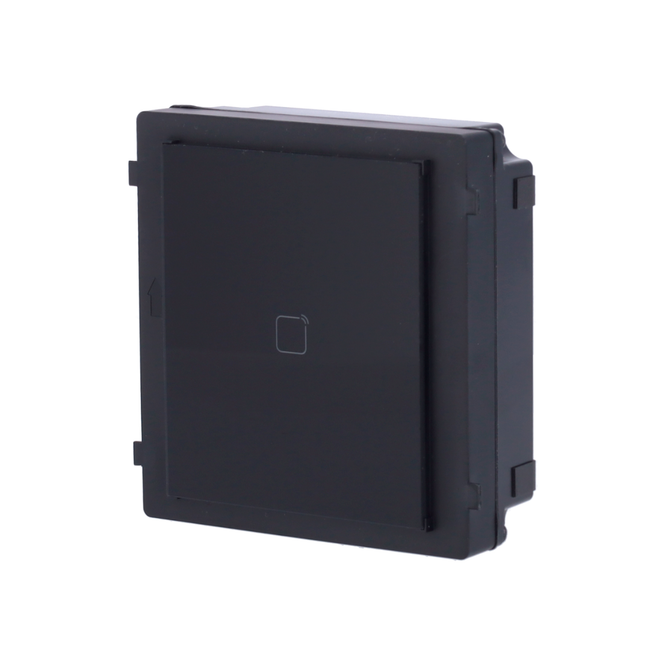 Módulo lector de tarjetas MF 13,56 MHz para videoportero Hikvision DS-KD-M, vista frontal