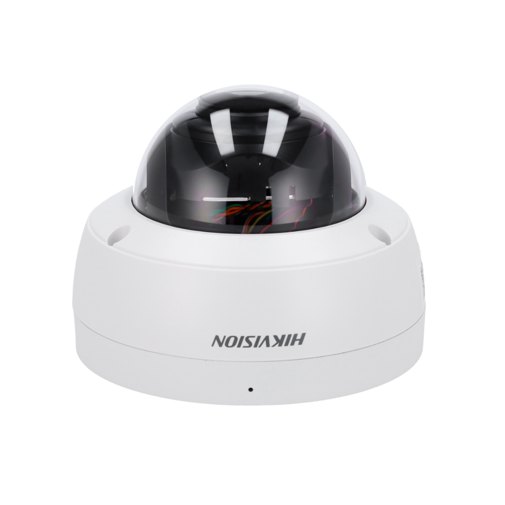 Cámara IP domo Hikvision 2 MP IR 30 m antivandálica IK10, vista lateral