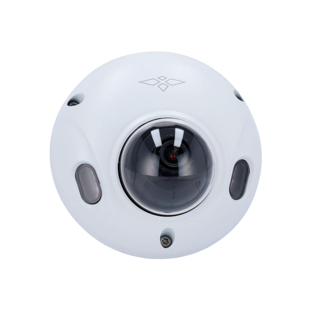 Cámara IP domo WizSense 4 MP X-Security con IR 30 m, vista lateral